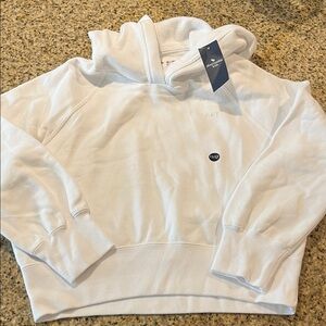 Abercrombie & Fitch Kids White Hoodie with Logo